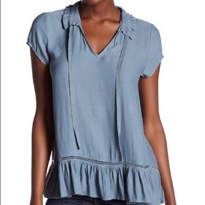 RO&DE Split Neck Short Sleeve Shirt